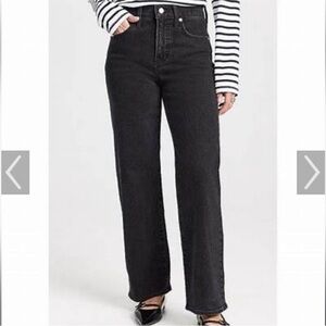 Madewell The Perfect Vintage Straight Black Jeans 27